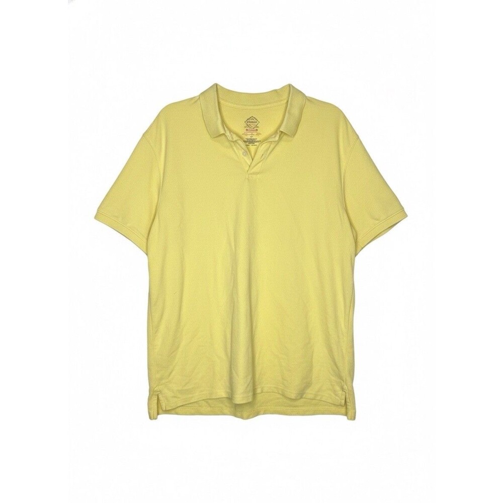 St. John's Bay Performance Polo Shirt Men's XL Yellow Short Sleeve B0068